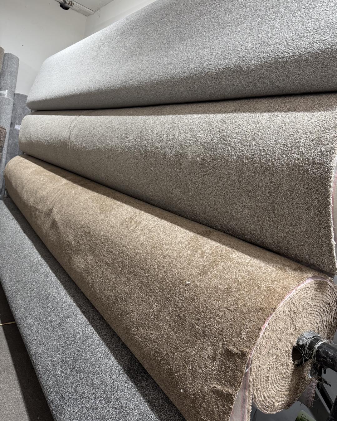 Neutral carpet rolls